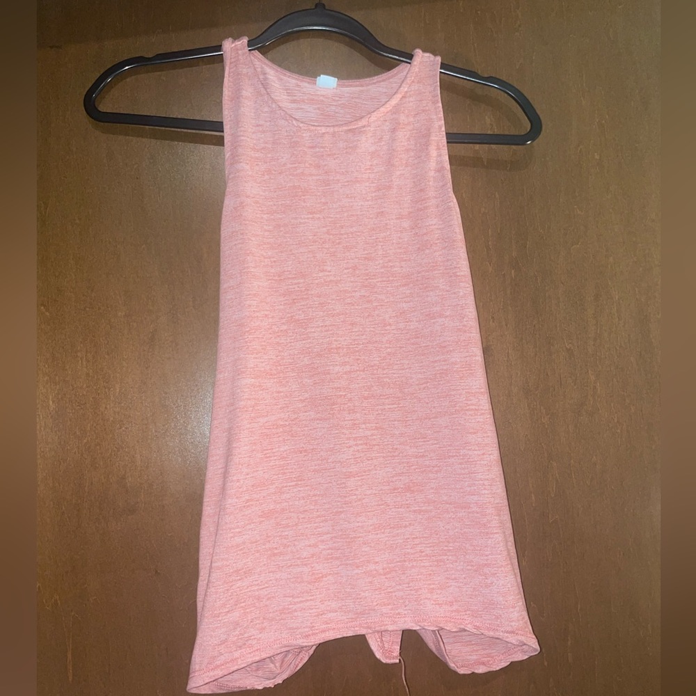 Open back tied workout tank
